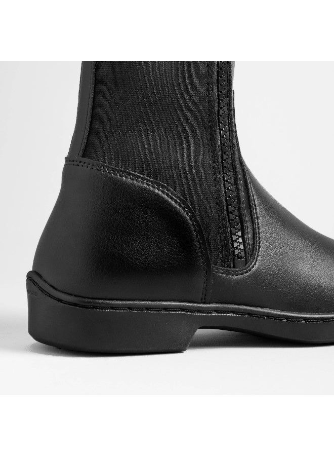 FOUGANZA Adult Synthetic Horse Riding Long Boots 500 - Black - Image 1