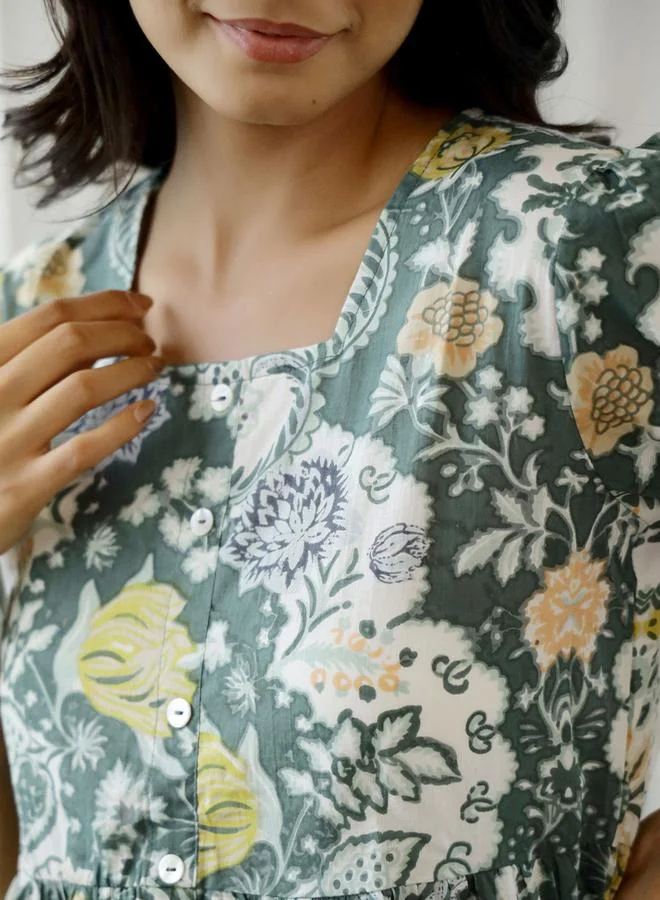 sanskrutihomes sanskrutihomes Floral Print Cotton Top and Shorts Set