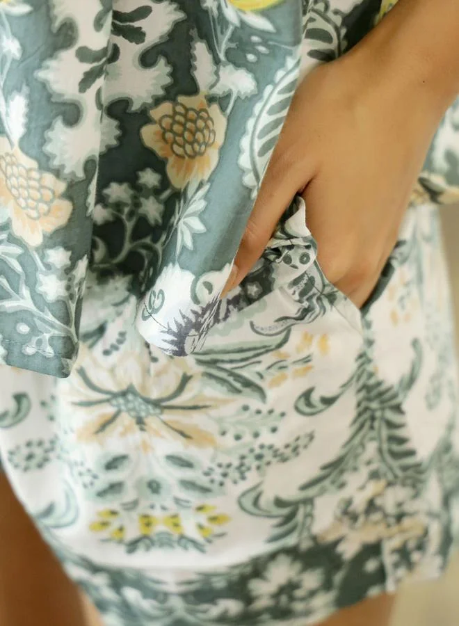 sanskrutihomes sanskrutihomes Floral Print Cotton Top and Shorts Set