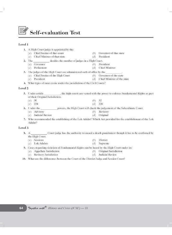 Together with ICSE Question Bank Class 10 History & Civics for 2024-25 Board Exams (Chapterwise & Topicwise)