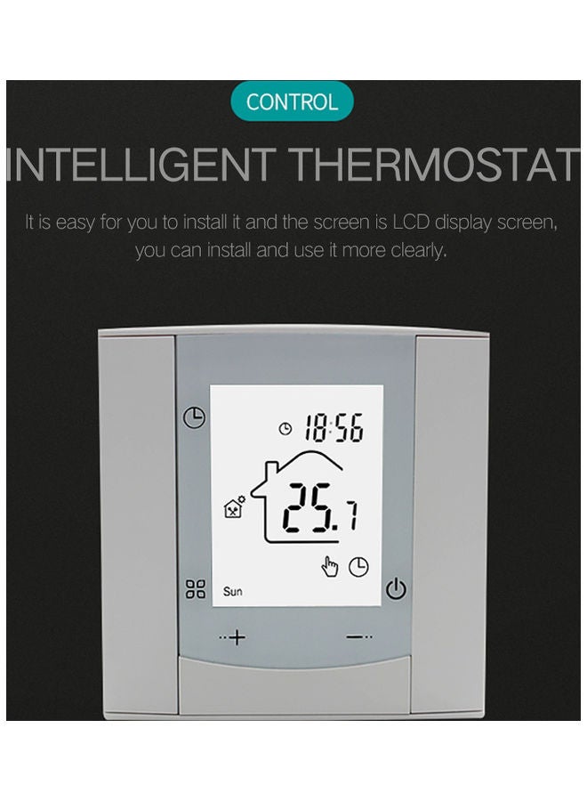 NIBEMINENT Multifunctional LCD Display Intelligent Thermostat White - Image 3