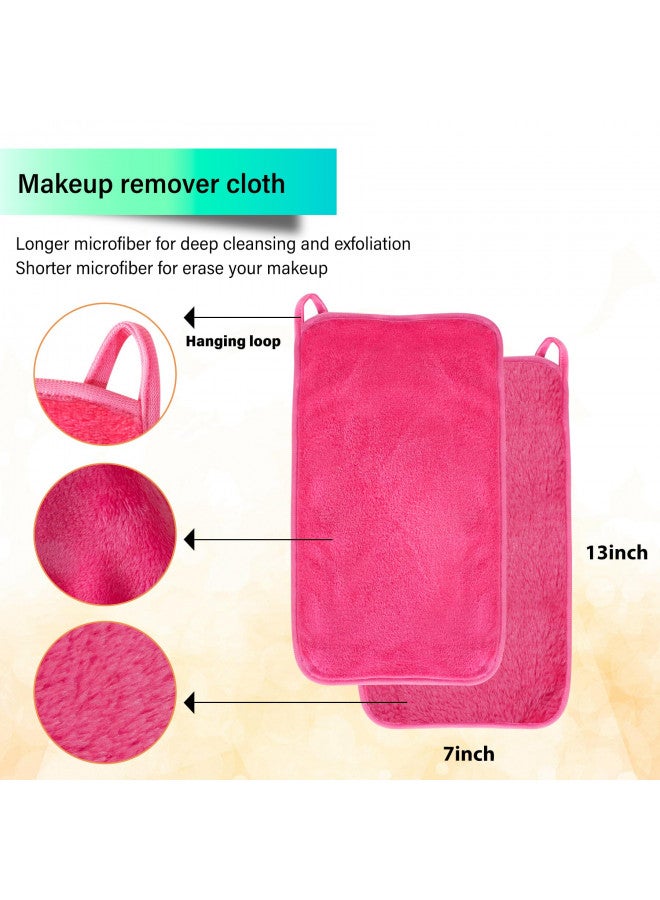 Nugilla Nugilla Makeup Remover Cloths, 8 Packs Makeup Remover Towels Reusable Face Wash Cloth, Soft Makeup Remover Microfiber Face Cloth for Women - Image 4