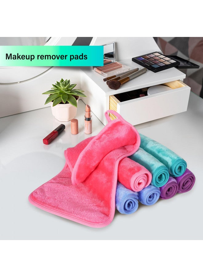 Nugilla Nugilla Makeup Remover Cloths, 8 Packs Makeup Remover Towels Reusable Face Wash Cloth, Soft Makeup Remover Microfiber Face Cloth for Women - Image 5