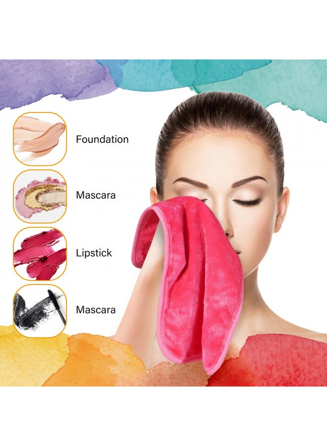 Nugilla Nugilla Makeup Remover Cloths, 8 Packs Makeup Remover Towels Reusable Face Wash Cloth, Soft Makeup Remover Microfiber Face Cloth for Women - Image 2