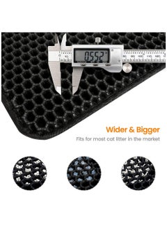 Arabest Cat Litter Mat, Cat Litter Trapping with Honeycomb Double-Layer Design, Waterproof Kitty Mat for Litter BPA Free (Black)  - Image 4