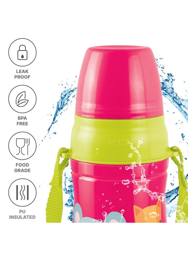 Milton Kool Cheer 400 Plastic Insulated Water Bottle with Straw for Kids, 390 ml, Red, School Bottle, Picnic Bottle, Sipper Bottle, Leak Proof, BPA Free, Food Grade, Easy to Carry - Image 2