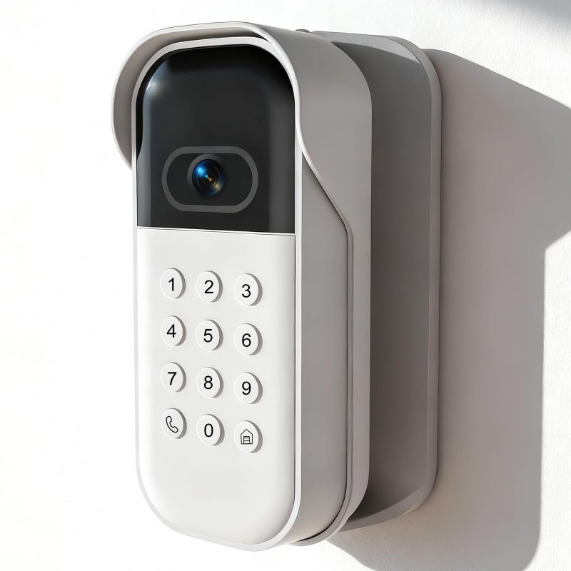 Nooukut Swivel Mount for myQ Smart Garage Video Keypad, Weatherproof Angle Mounting Bracket for myQ, Left/Right Swivel for Wide Viewing Range (Video Keypad is NOT Included) (White) - Image 1