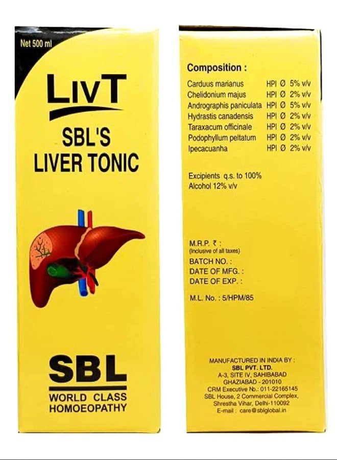 SBL Liv T Liver Tonic 500ml - Set of 2 Bottle - Image 1