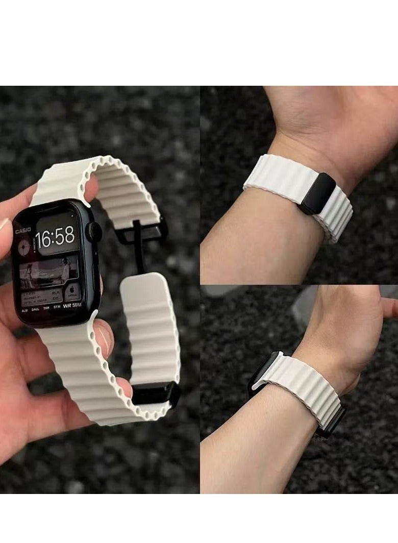 Watch Band Compatible for Apple Watch Series Band 38mm 40mm 41mm 42mm women, Genuine Leather Double Tour Designed Slim Replacement Strap for iWatch Series10 9 8 7 6 SE - Image 1