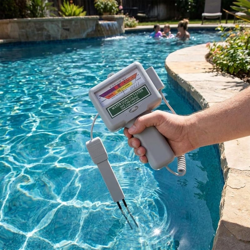 2-in-1 Digital Pool Water Tester for pH & Chlorine (CL2) – Professional Water Quality Meter with Dual Scale Display, Handheld Electronic pH and Chlorine Level Tester for Swimming Pools, Spas, Hot Tubs - Image 5