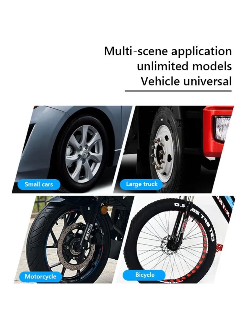 جهاز قياس ضغط الإطارات 5 في 1، جهاز مراقبة رقمي لضغط هواء إطارات السيارة، شاشة LCD مع مطرقة - Image 3