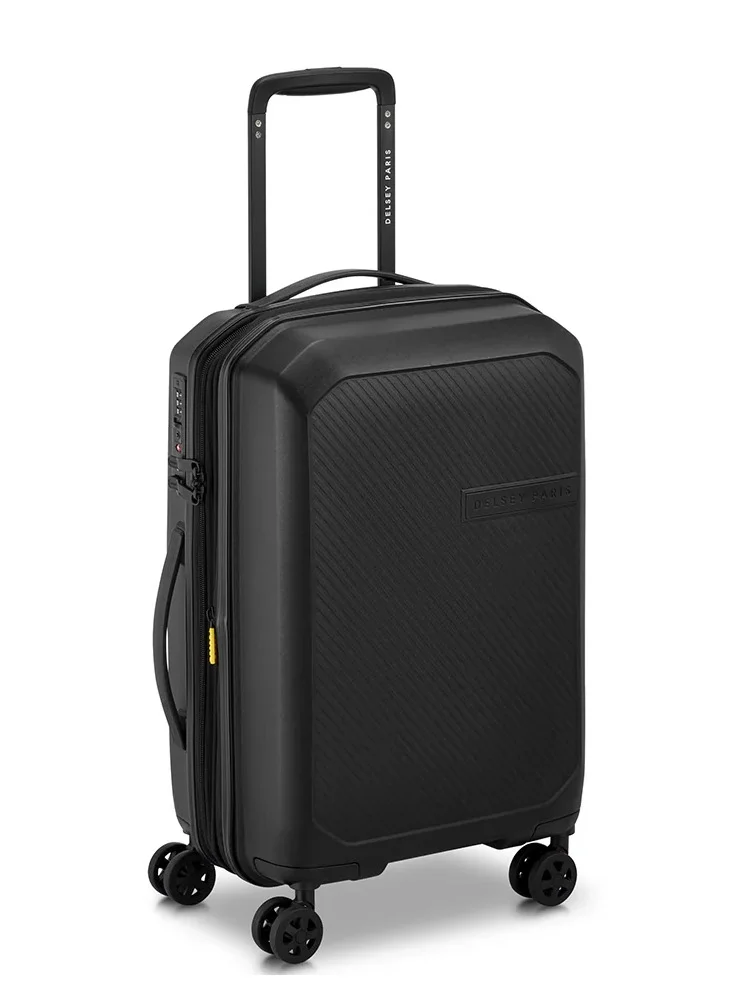 ديلسي _باريس حقيبة سفر صغيرة بعجلات مزدوجة قابلة للتوسيع  سم - أسود