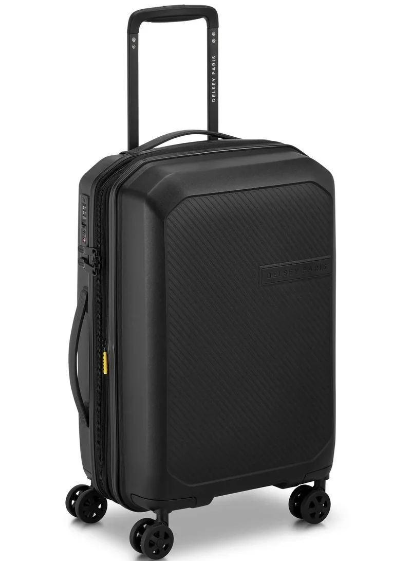 DELSEY Paris anvers 55 cm hardside 4-double-wheeled expandable cabin luggage trolley - black
