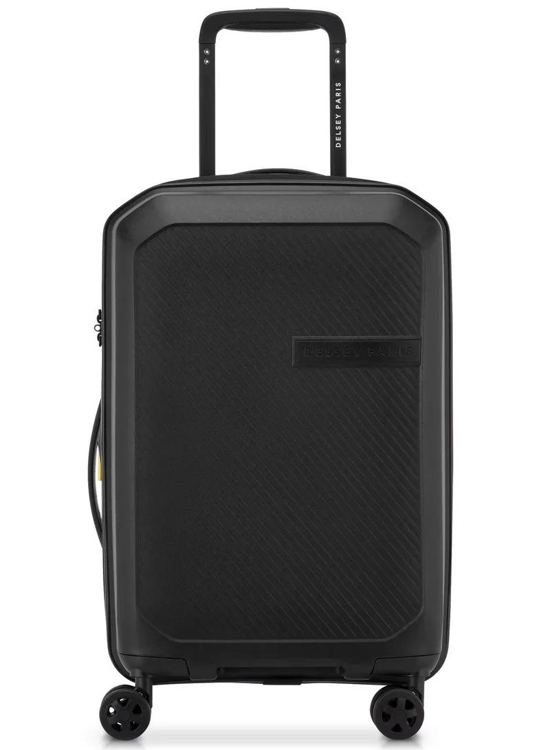 DELSEY Paris anvers 55 cm hardside 4-double-wheeled expandable cabin luggage trolley - black