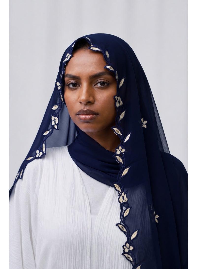 Ophelia Embroidery Hijab – Elegant Embroidered Modest Hijab for Women - Image 1