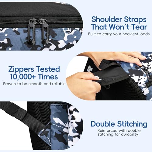 KAVIGOR Lacrosse Bag 65L, Extra Large Lacrosse Gear Backpack with Multi-Pocket Design, Helmet Holder & Ventilated Shoe Compartment - Image 5