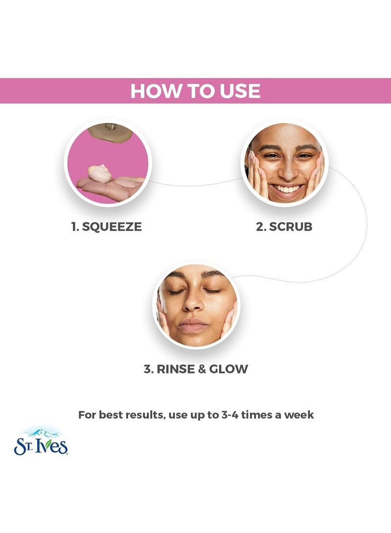 ST. Ives Even & Bright Face Scrub Pink Lemon & Mandarin Orange For Glowing Skin Exfoliates And Smooths Skin 170g - Image 4