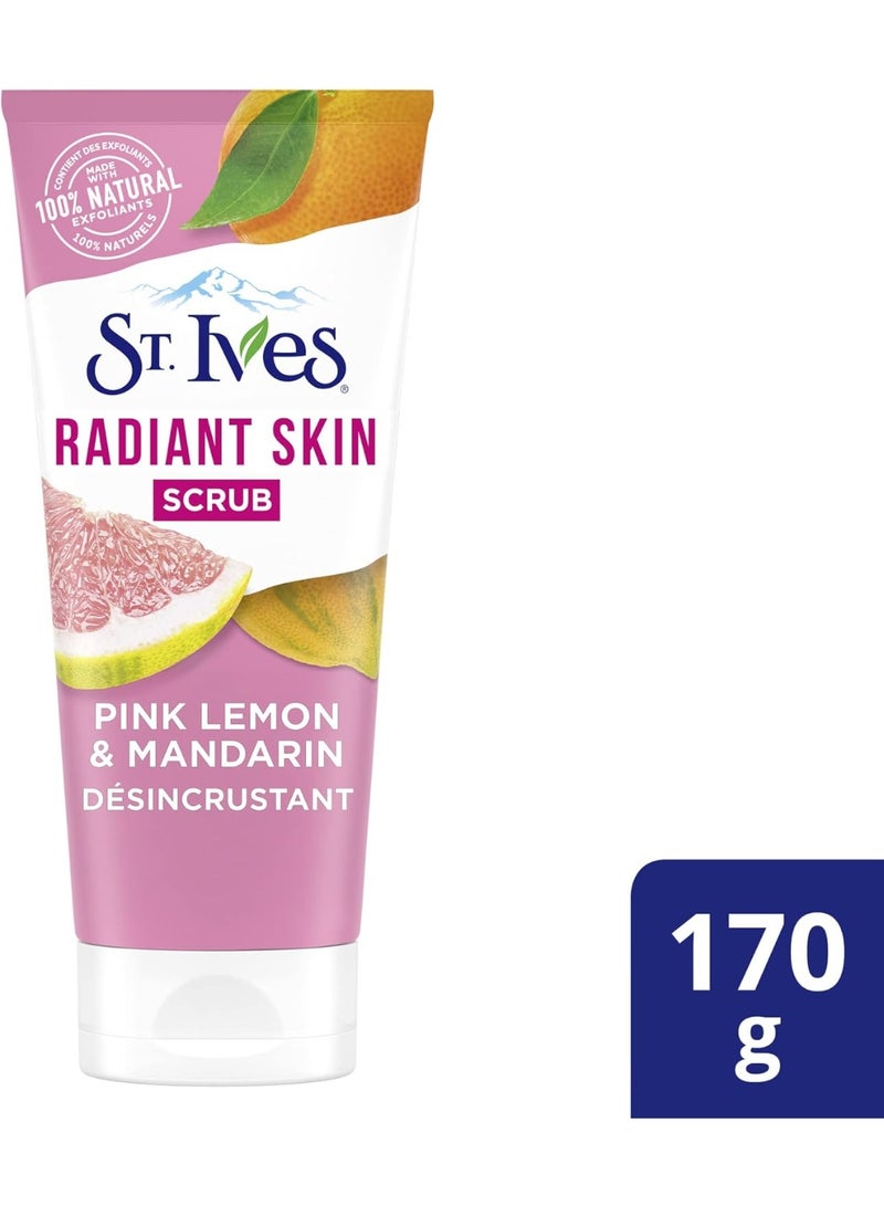 ST. Ives Even & Bright Face Scrub Pink Lemon & Mandarin Orange For Glowing Skin Exfoliates And Smooths Skin 170g - Image 2