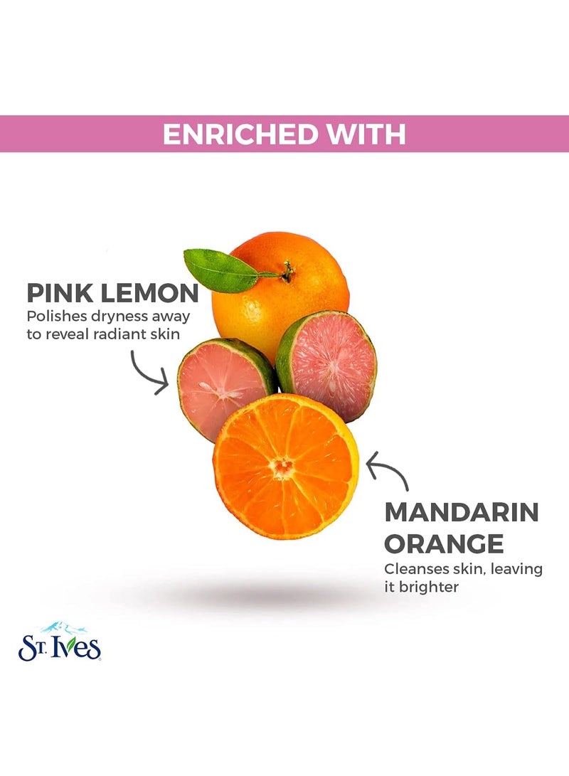ST. Ives Even & Bright Face Scrub Pink Lemon & Mandarin Orange For Glowing Skin Exfoliates And Smooths Skin 170g - Image 3