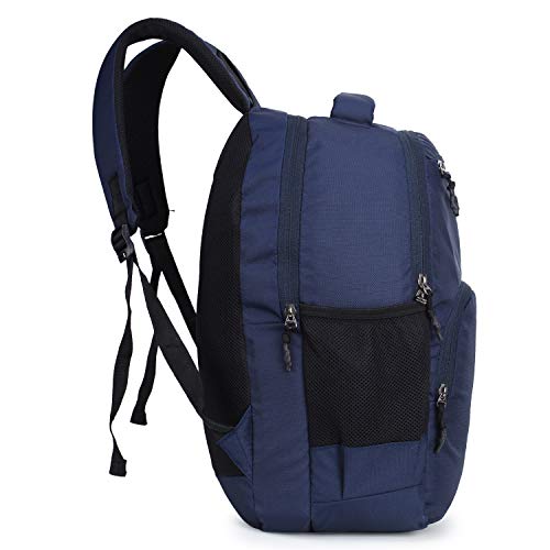 Wesley Matrix 15.6 inch 35L Casual Waterproof Laptop Backpack/Office Bag/College Bag/Business Bag/Unisex Travel Backpack (Navy Blue) - Image 4