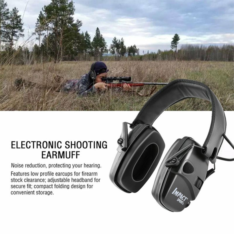 Anti-Noise Impact Ear Protector Electronic Noise Reduction Ear Muffs Professional Noise Cancelling Ear Defenders for Construction Work Shooting Range Hunting - Image 5