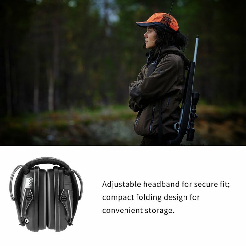 Anti-Noise Impact Ear Protector Electronic Noise Reduction Ear Muffs Professional Noise Cancelling Ear Defenders for Construction Work Shooting Range Hunting - Image 4