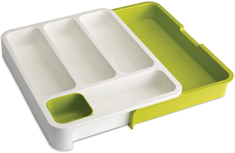 PARABRAHMA Cutlery Tray for Kitchen Drawer Expandable Tray Dish Rack for Kitchen 2 Layer Dish Drainer Rack Crockery Holder Cutlery Plate Holder Glass Utensils Storage Organizer Cutlery Drawer Tray - Image 3