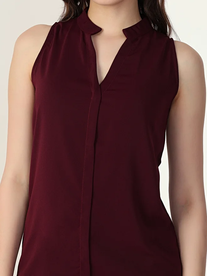 Mish Wine Sleeveless Top