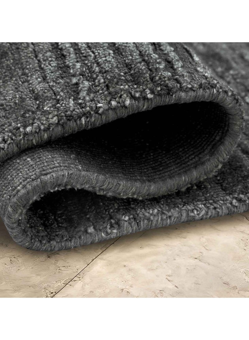 ISABELLA -BAMBOO SILK RUG- 150X230 CM-CHARCOAL - Image 3
