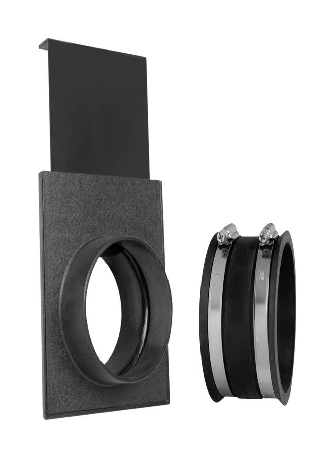 باورتيك بوابة انفجار POWERTEC 70363 مقاس 4 بوصات مع غطاء مرن للتحكم في الغبار لتركيبات جامع الغبار/الفراغ - Image 1