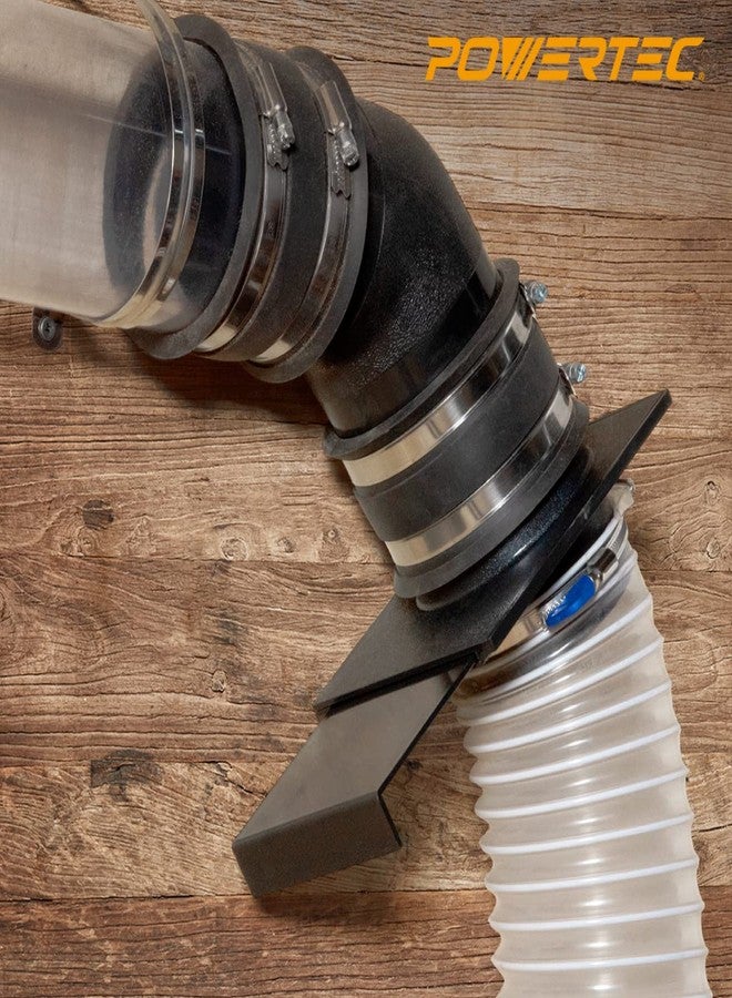 باورتيك بوابة انفجار POWERTEC 70363 مقاس 4 بوصات مع غطاء مرن للتحكم في الغبار لتركيبات جامع الغبار/الفراغ - Image 5