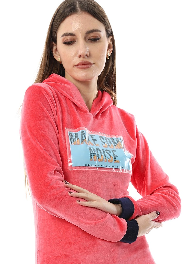 Andora Soft Sticthed Hooded Pajama Set_Watermelon - Image 5
