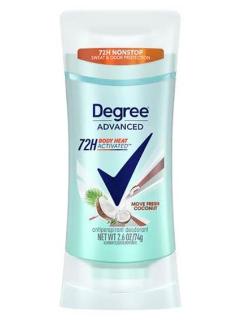 Degree Antiperspirant Deodorant 72-Hour Sweat & Odor Protection Coconut & Hibiscus Deodorant for Women with MotionSense Technology 74 gm - Image 5