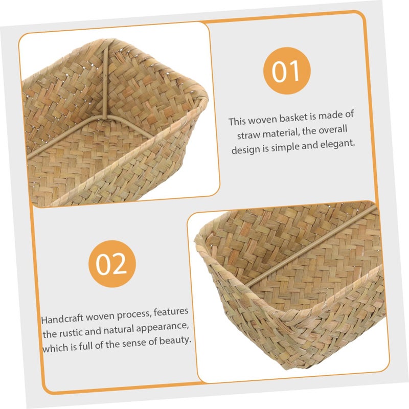 Multifunctional Woven Storage Basket Organizer For Home And Office Decoration - Image 5