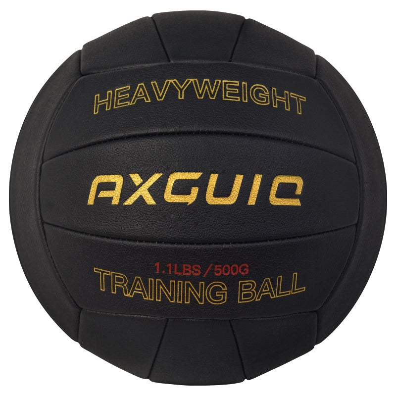 AXGUIQ 11LBS Weighted Volleyball Heavy Weighted Volleyball Training Practice Equipment Microfiber Leather Soft Grip Durability Serve Trainer Size 5 Setter Training Deflated - Image 2