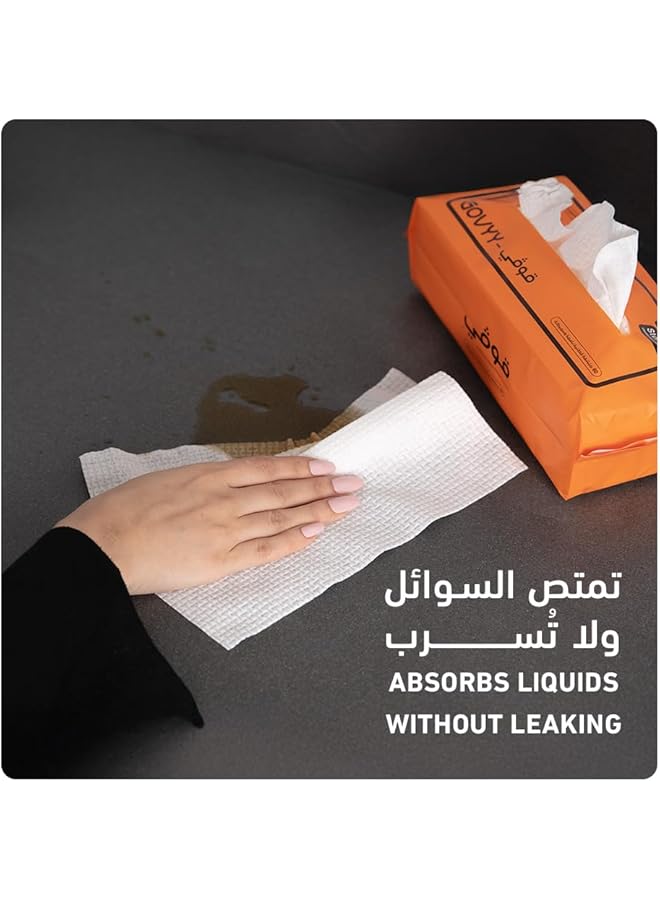 إيروريكس مناشف قطنية فاخرة، عبوة من ١٠ قطع، ٦٠ منشفة في العبوة، غير مبللة، خالية من الوبر، عالية الامتصاص. مثالية لـ - Image 5