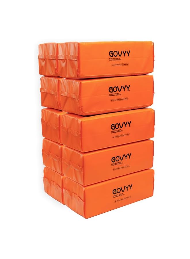 إيروريكس مناشف قطنية فاخرة، عبوة من ١٠ قطع، ٦٠ منشفة في العبوة، غير مبللة، خالية من الوبر، عالية الامتصاص. مثالية لـ - Image 1