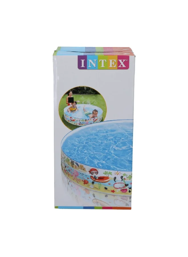 INTEX Vinyl Under the Palm Trees Snapset Kiddie Pool Multicolor 443 L 56451