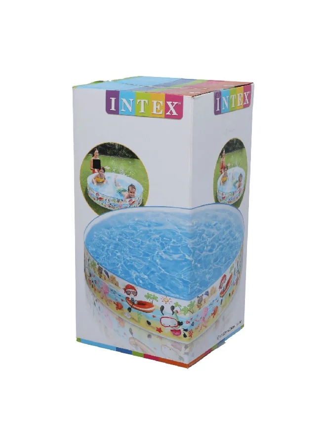 INTEX Vinyl Under the Palm Trees Snapset Kiddie Pool Multicolor 443 L 56451