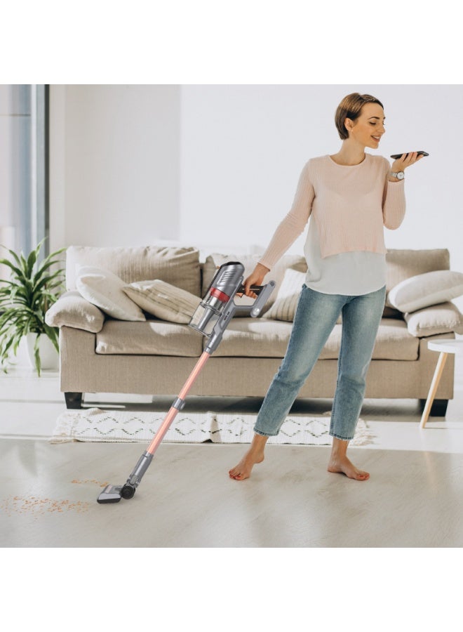 GREEN LION Force Pro Cordless Vacuum Cleaner / 34000Pa Suction Power / 430W Power / Hair & Dust Scraper Button / Real Time LED Display / Washable HEPA Filter - Grey - Image 3