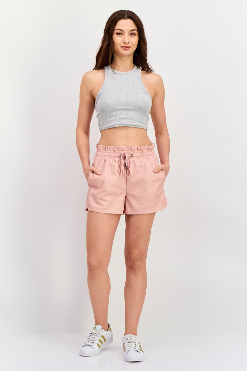 Jessica Simpson Women Solid Basic Shorts, Pink - Image 4