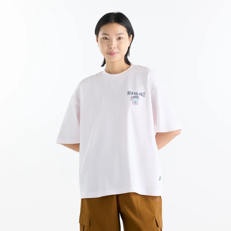 New Balance Pink Salt Women's Grab a Bite London Oversized T-Shirt for Women | Best Price UAE