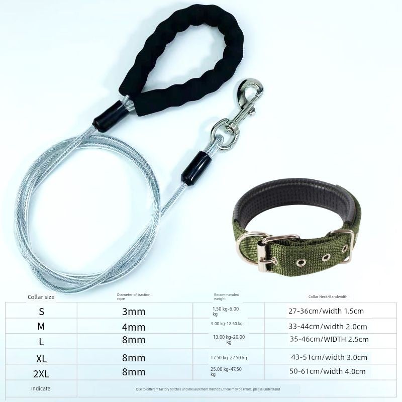 Dog collar adjustable size dog leash collar thickened and durable puppy large, medium and small dog collar - Image 2