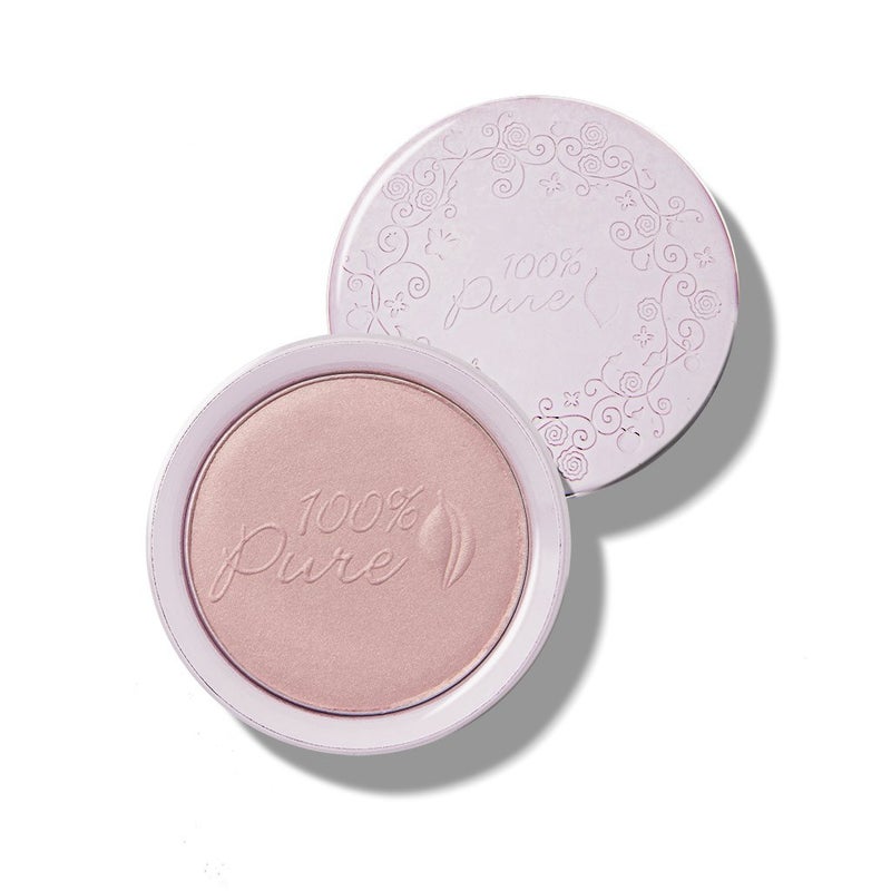100 % Pure 100% PURE Luminizer (Fruit Pigmented), Pink Gold, Face Highlighter for Glowing Skin, Natural Shimmer, Illuminator Makeup (Rosy Pink) - 0.32 oz - Image 1