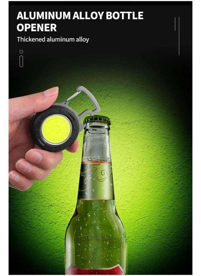 Generic - Mini LED Flashlight Mini Keychain Flashlight Rechargeable 4 Lighting Modes Portable Flashlight - Image 1