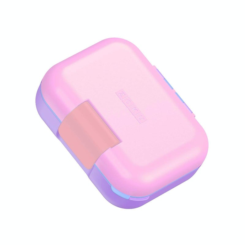 Zoku Mini Bento Box for thinKitchen for Kids Stackable Lightweight Leakproof for Children Kid Friendly Latch Easy to Clean Bento Jr Pink - Image 5