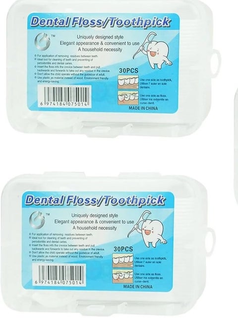 Dental Flosser and Dental Flosser for Teeth Cleaning and Gum Care, 60 Pieces, 2 Packs