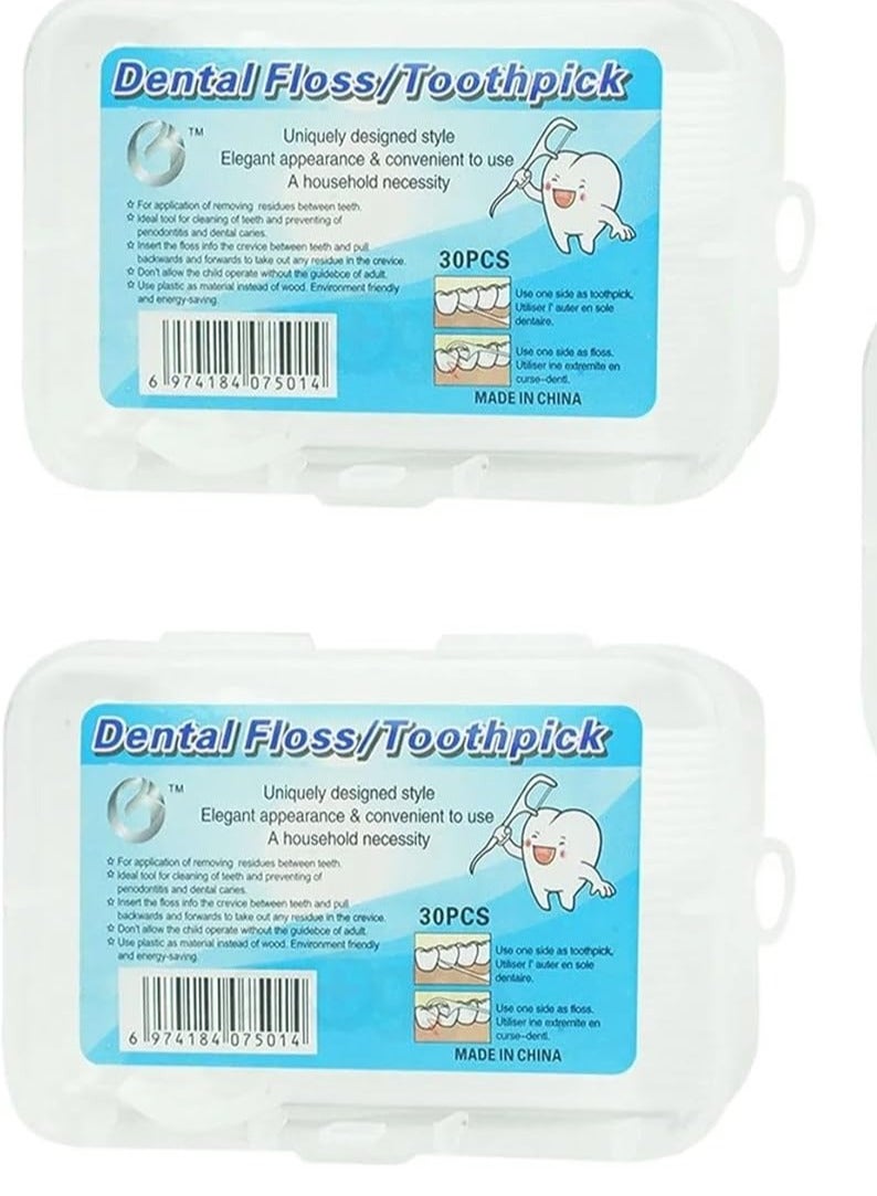 Dental Flosser and Dental Flosser for Teeth Cleaning and Gum Care, 60 Pieces, 2 Packs - Image 1