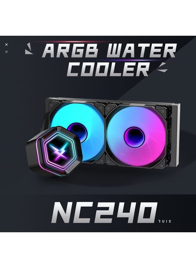 Ruix NC240 CPU Liquid Coooler (Black) - Image 2