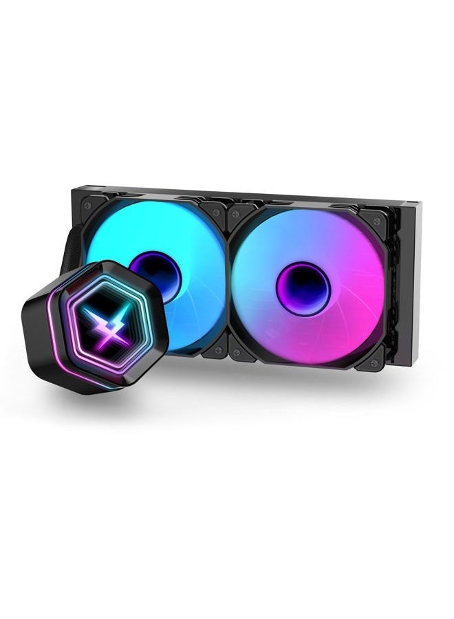 Ruix NC240 CPU Liquid Coooler (Black) - Image 1